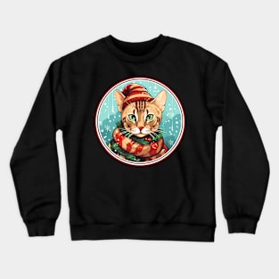 Bengal Cat Xmas, Love Cats Crewneck Sweatshirt